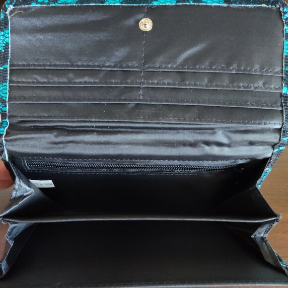 Turquoise & Black Wallet - Picture 2 of 2